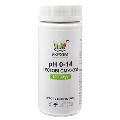 Индикаторные полоски на pH 0–14 (100 шт.) UKRHIM TS-PH14-100 1620 фото