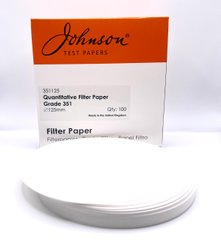 Папір фільтрувальний лабораторний беззольний (2-13 μM, 125 мм, 100 шт.) JTP Grade 351 2109 фото