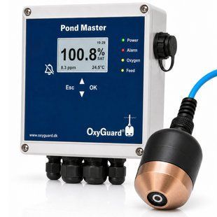 Контроллер растворенного кислорода для прудов с антиобрастающим датчиком OxyGuard Pond Master 2576 фото