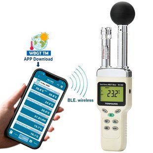 Измеритель индекса WBGT (ТНС) с логгером, USB и Bluetooth Tenmars TM-188B 656 фото