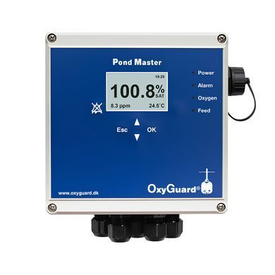 Контроллер растворенного кислорода для прудов с антиобрастающим датчиком OxyGuard Pond Master 2576 фото