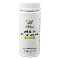 Індикаторні смужки на pH 0–14 (100 шт.) UKRHIM TS-PH14-100 1620 фото