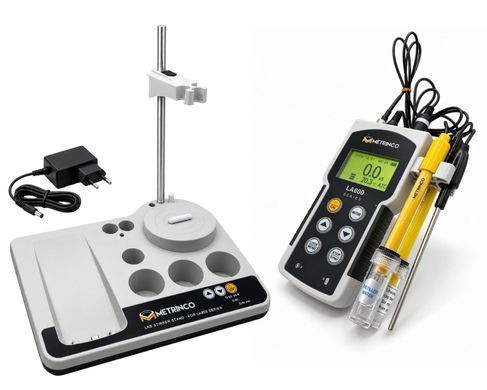 pH-метр/ОВП-метр/кондуктометр/солемер METRINCO LA802PC с базой LA80BS (мешалка и штатив, оценка соответствия) 2641 фото
