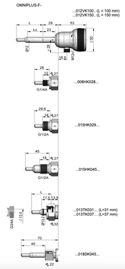 Расходомер (вставной датчик d=12, L=150 мм) SENSECA OMNIPLUS-F-012VK150 2321 фото