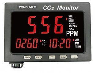 Настенный CO2-монитор/термогигрометр с даталогером и выходами 4&ndash;20 мА/RS-485 TENMARS TM-187A 2595 фото