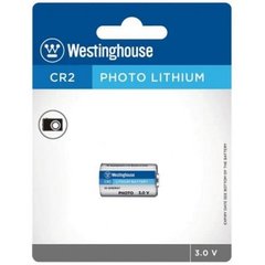 Літієва батарейка Lithium CR2 1шт/уп blister Westinghouse CR2-BP1 2186 фото