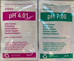 Набір саше з калібрувальними розчинами для pH-метрів XS Set CAL pH BIS SACHET 25ml (1x25 мл pH4 + 1x25 мл pH7) 1414 фото
