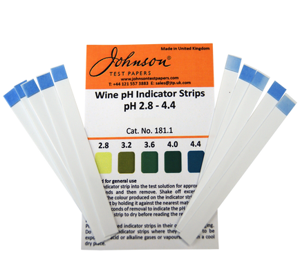 Индикаторные полоски на pH вина 2.8-4.4 JTP Wine pH Indicator Strips 1422N фото