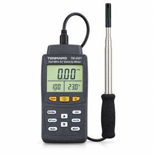 Термоанемометр з телескопічним зондом і розрахунком витрати Tenmars TM-4001 819 фото