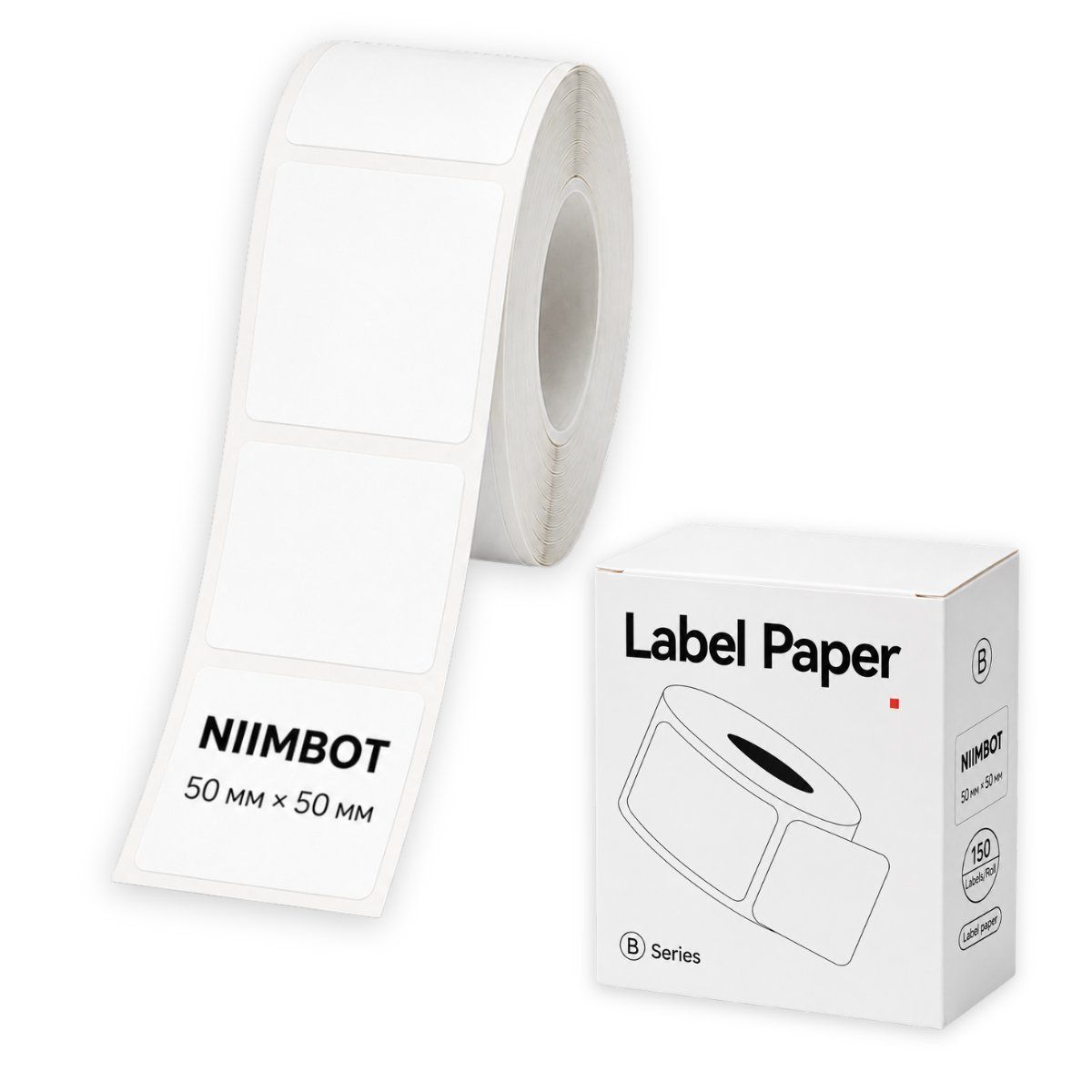 ハンドメイド　確認用 Оригінальні етикетки NIIMBOT 50×50 мм, білі, 150 шт. для принтерів