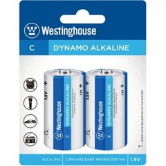 Лужна батарейка Dynamo Alkaline C/LR14 2 шт/уп блістер Westinghouse LR14-BP2 2203 фото