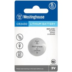 Літієва батарейка Lithium "таблетка" 1шт/уп blister Westinghouse CR2430-BP1 2207 фото