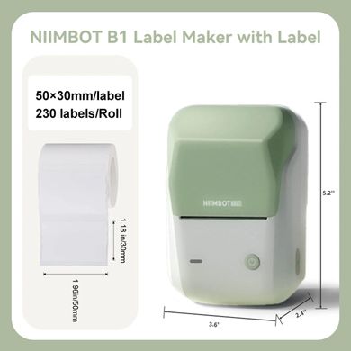 Портативный термопринтер этикеток NIIMBOT B1 (green) 2255 фото