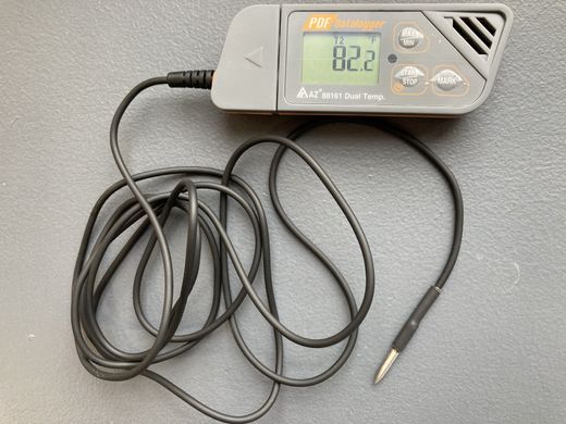 Логгер температуры (USB, 2 канала, с выносным зондом) AZ-88161 1475 фото
