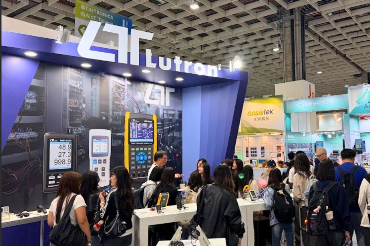 Стенд Lutron Electronic на выставке TAITRONICS 2025 в Тайбэе — измерительные приборы Lutron